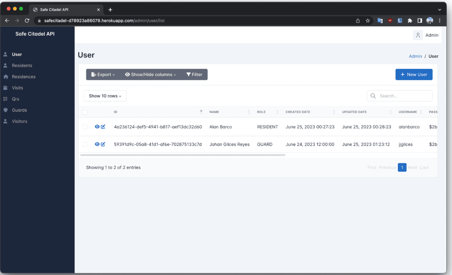 The Safe Citadel App logo